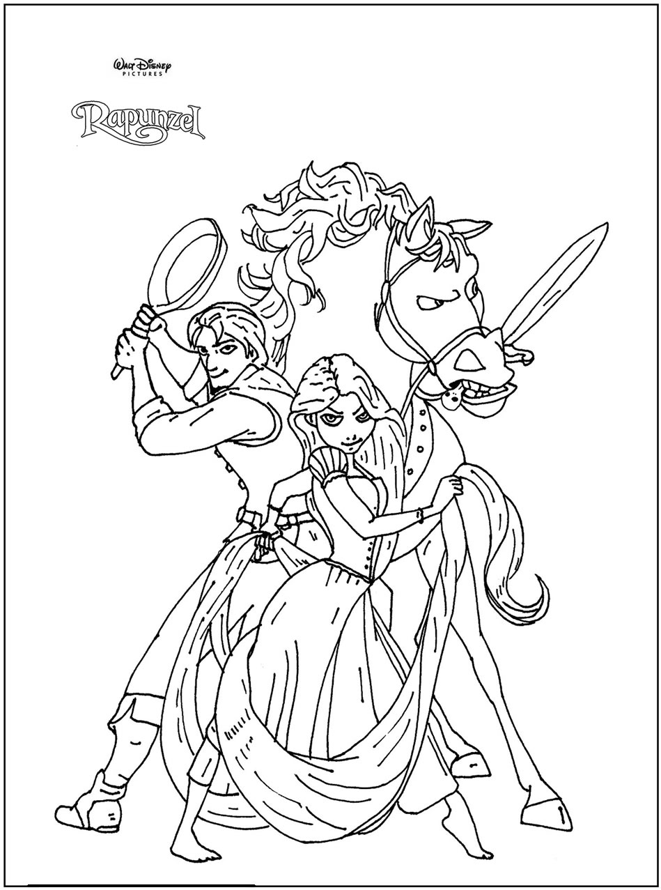 tangled coloring pages advanced - photo #17