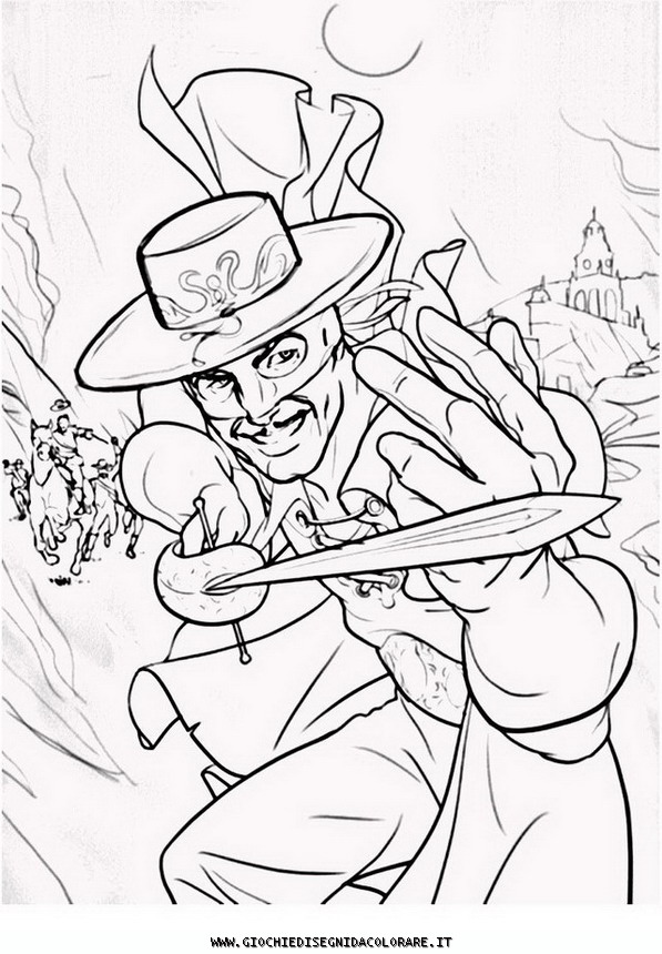 zorro coloring pages - photo #17
