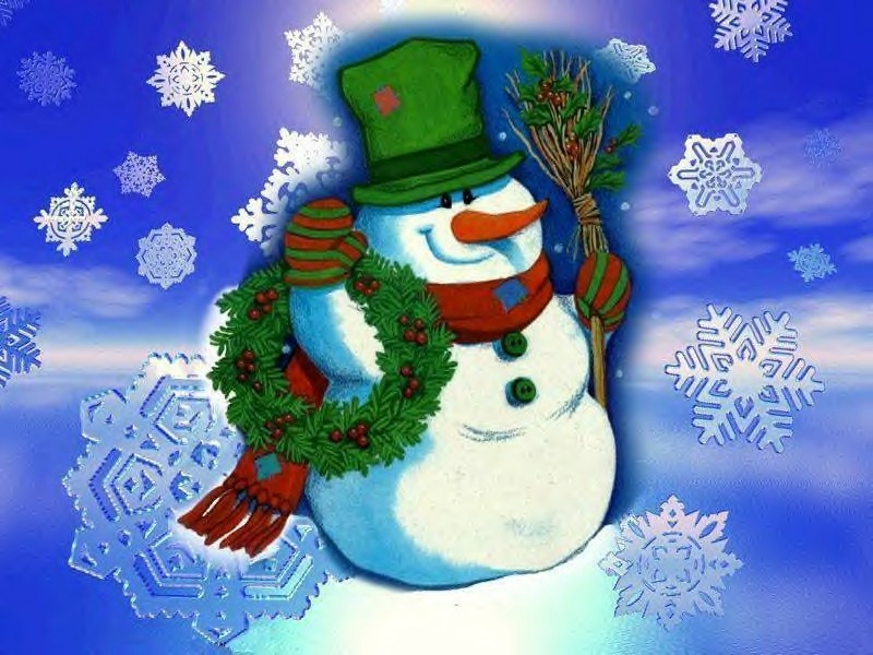 disegni da colorare di pupazzi di neve a Natale