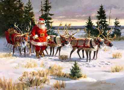 disegni da colorare delle renne di babbo natale