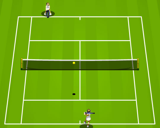 partita di tennis femminile su campo di erba